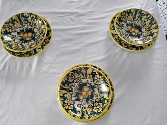 Set Servizio Di Piatti Per La Tavola In Ceramica Decorato Pezzi 12 Da 6 Persone