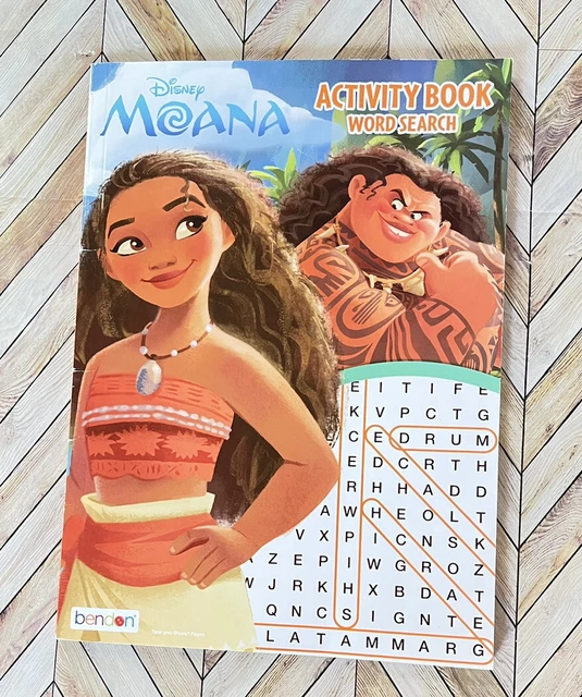 *DISNEY MOANA ACTIVITY Book For Kids Coloring/Word Search Puzzles ...