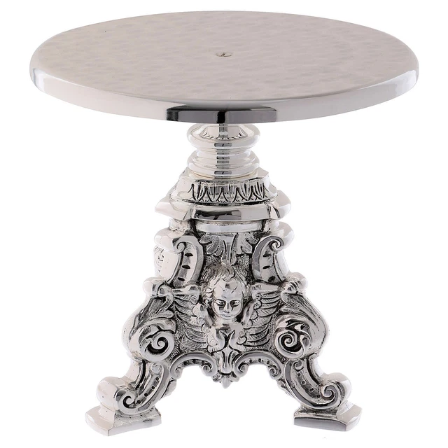 Tronetto in ottone argentato 23 cm