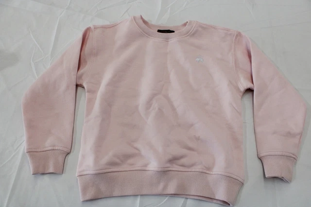 Brooks Brothers Girl's Terry Crewneck Sweatshirt JW7 Pink Size 6 YRS. NWT