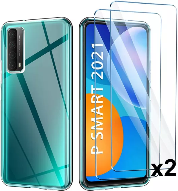 COQUE P SMART 2021 + 2X VITRE housse silicone transparent VERRE TREMPE