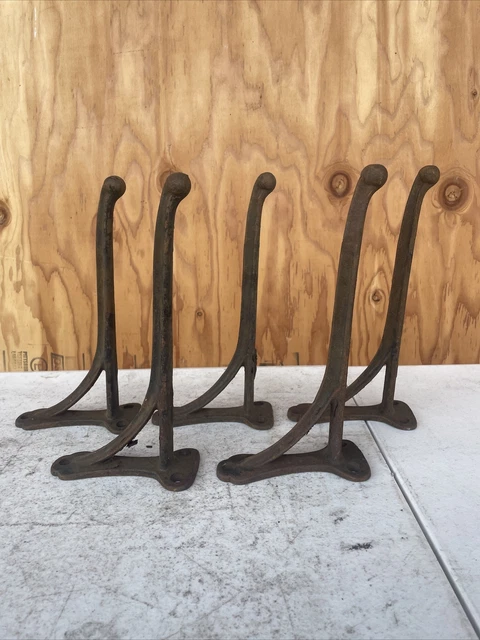 Antique Victorian Cast Iron Coat Hook Set