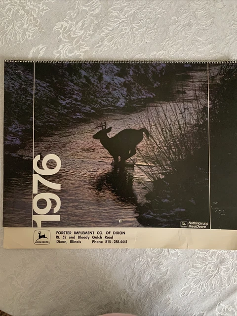 John Deere 1976 Calendar Nothing Runs Like A Deere