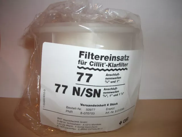 BWT Filtereinsatz für Cillit- Klarfilter 77 3/4"und 1"; 77 N/SN 3/4" und 1/1/4"