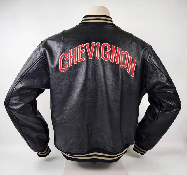 Blouson Perfecto En Cuir CHEVIGNON WRD Vintage - Taille 2XL, Noir, Très Bon état