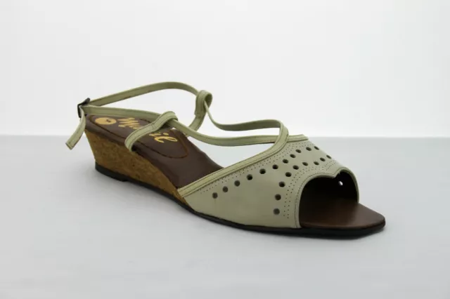 SANDALI DA DONNA Mattil taglia 4 1 2 pelle NOS anni 70 TRUE