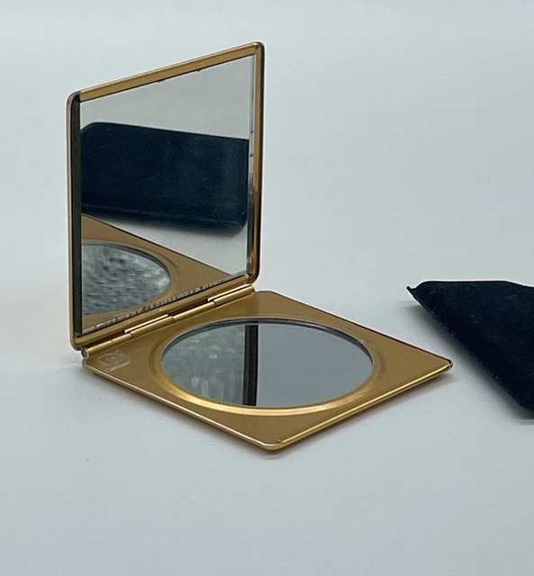 Miroir De Poche Et Vaporisateur En Nacre Et Métal Doré - Occasion Vintage