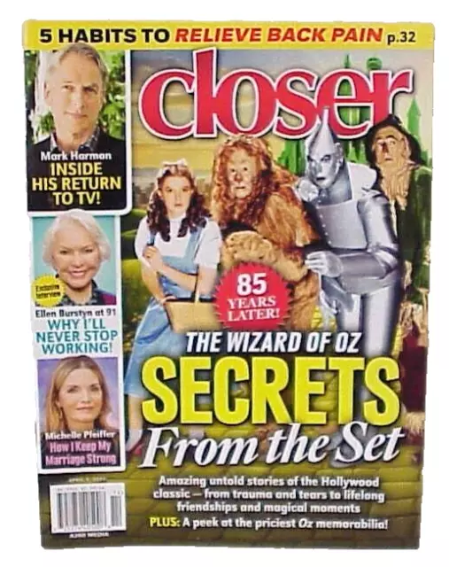 Closer Magazine Issue April 1, 2024 Vol. 12 Issue 14 A360 Media The Wizard Of Oz