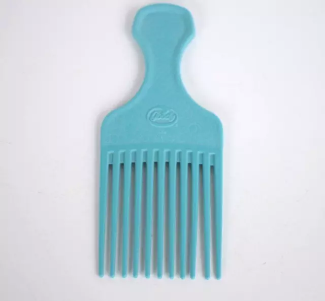 Vtg Goody Blue Turquoise Plastic Crocodile Textured Hair Pick Comb Lift