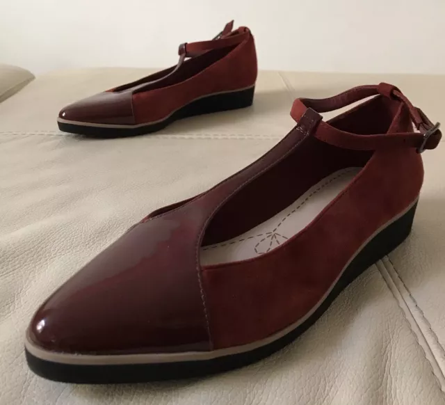 CLARKS CRESSIDA MAY Women s Rust Suede T Bar Mary Jane Flat Shoes