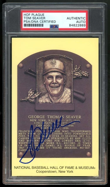 Tom Seaver Signed HOF Plaque Auto Autograph PSA Authentic ES1241 Tom Seaver Signed HOF Plaque Auto Autograph PSA Authentic ES1241