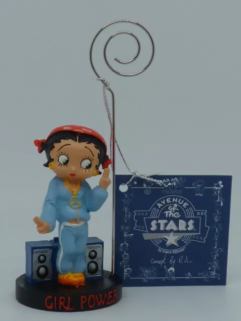 Ancienne Figurine Neuve Betty Boop Rap Porte Memo Porte Photo Clip 11 Cm  Resine