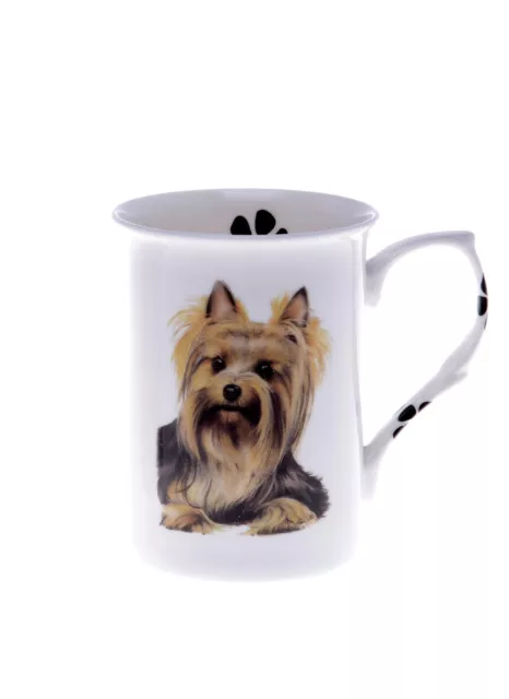 (BB62 SINGLE BONE CHINA BEAKER/ MUG YORKSHIRE TERRIER dog