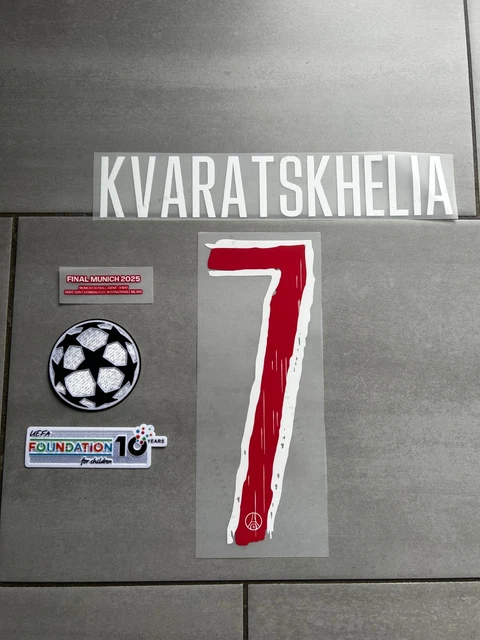 Kit flocage MARQUINHOS #5 Patch PSG Home 25-26 Ligue 1 ou