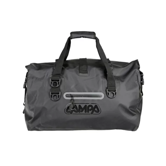 Bolsa de Viaje Mochila 40 Litros Impermeable Asiento para Moto Motor Negro 3