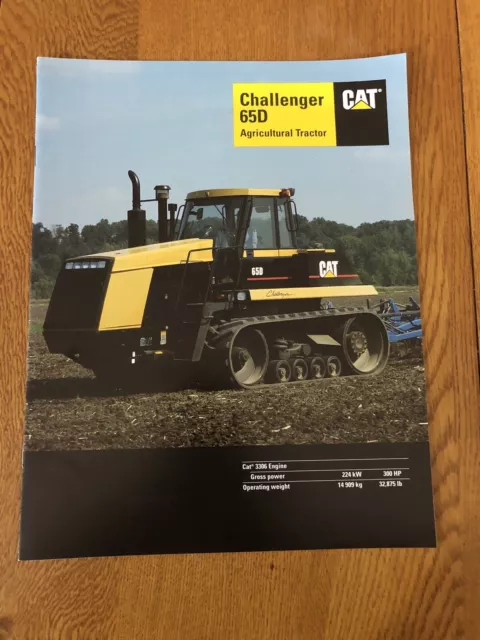 1995 CAT Caterpillar Challenger 65D Ag Tractor Advertising Sales Brochure Specs