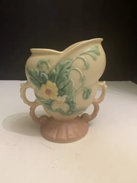 Vintage Hull Art Deco Pottery Wildflower W-5 Double Handled Vase