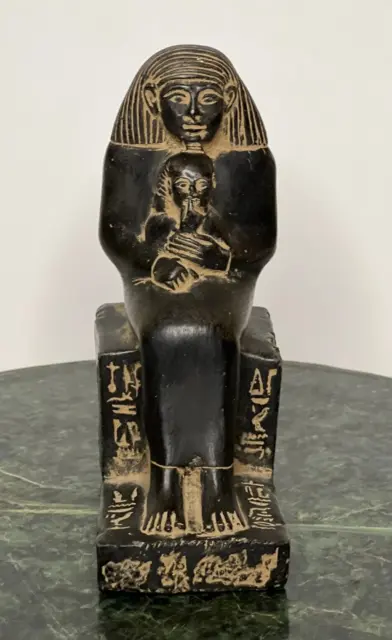 Ancient Egyptian Statue Antiques Egypt Pharaonic Sculpture Black Stone