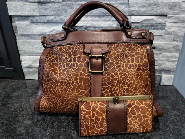 Fossil giraffe top purse