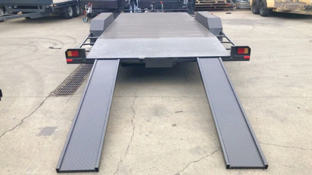 16 x 6.6 SEMI FLAT BEAVER TAIL TANDEM CAR CARRIER TRAILER  AUSTRALIAN MADE