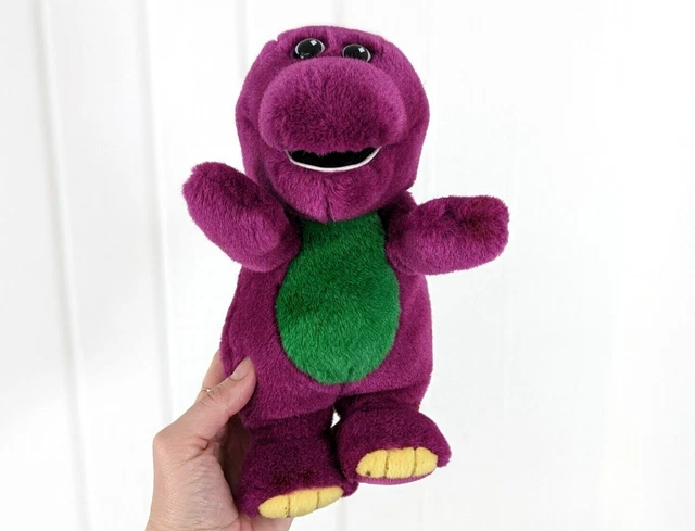 VTG GUND LYONS Barney Dinosaur Wind Up Music Box Singing Musical Plush