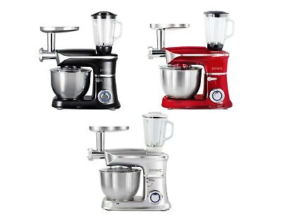 Royaltyline mixer frullatore 6,5 litri 1900 W 3 in 1 impastatrice planetaria Silver Robot da cucina tritatutto 