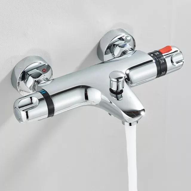 Miscelatore vasca bagno rubinetto cromato doccia cascata casa ottone a parete