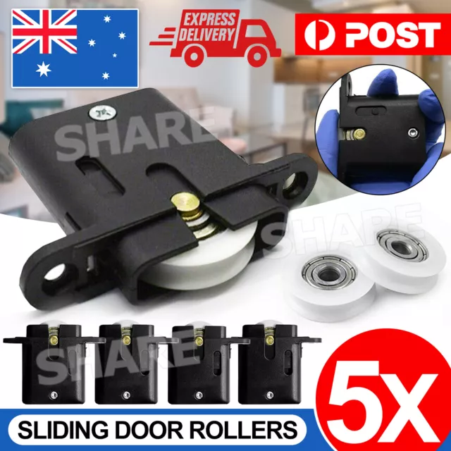 5X Sliding Security Screen Sliding Door Rollers Wheels Replacement DIY Parts AUS