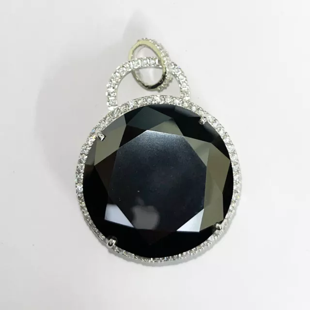 200 Ct Huge Black Diamond Pendant Great Shine Quality AAA Certified ! Ideal Gift