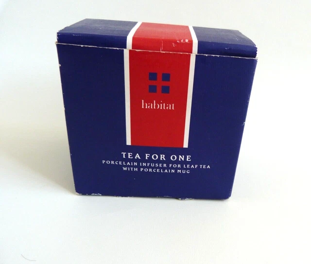 Infusor de porcelana Habitat Tea for One para té de hojas con taza de porcelana ~ Sin usar