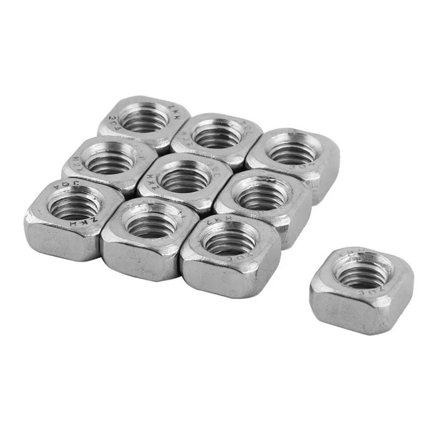 100 pz 100 pz cursore in cartone in acciaio inox dado quadrato metrico grossolano M8
