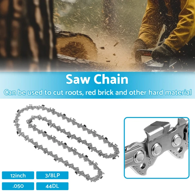 12" McCulloch Chainsaw Chain – Full Chisel 44 Drive Links 3/8LP .050 – Fits Multiple Brands