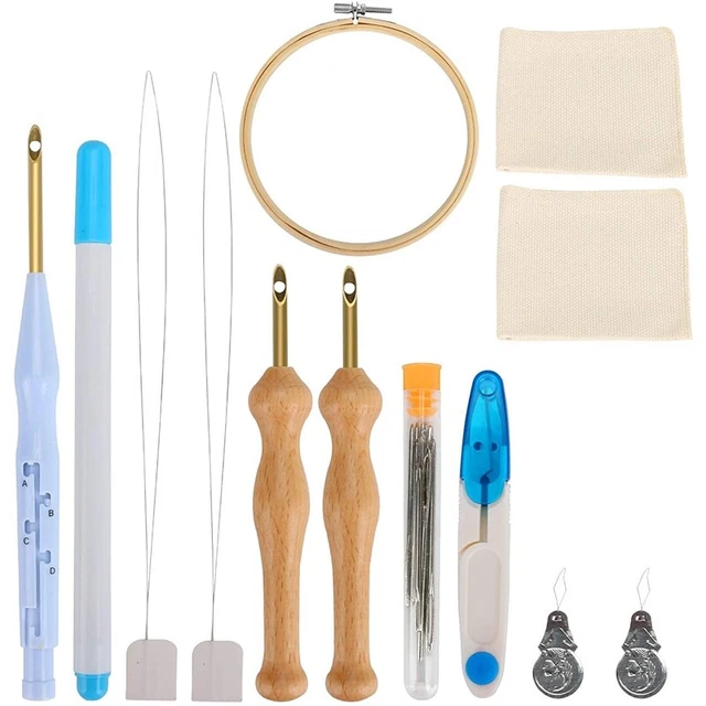 Kit de Aguja Perforadora, Kits de de Bordado Incluye Alfombrilla AjuI6