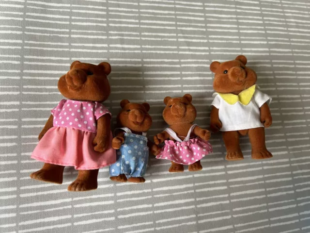 Sylvanian Families Timbertop Brown Bear Family Vintage