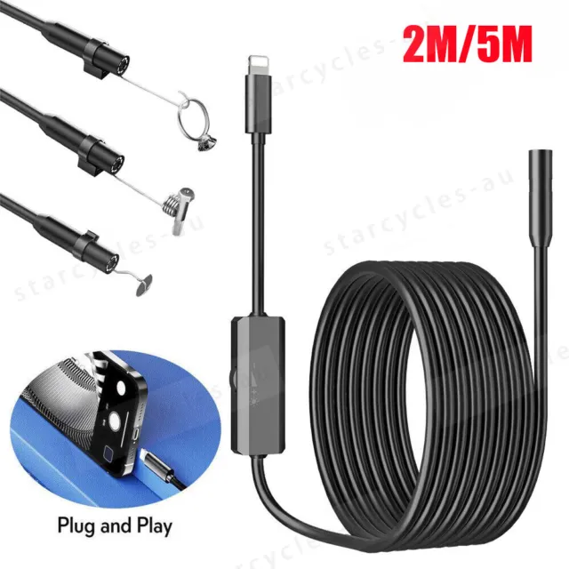 1440P HD ENDOSCOPE Borescope Snake Inspection Camera Waterproof For IOS  Android $33.25 - PicClick AU