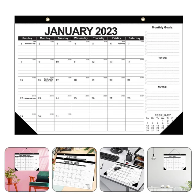 2023 MONTHLY CALENDAR Desktop Paper Office 2023 Wall Calendar £10.29