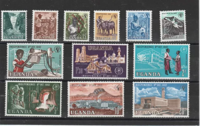 Uganda 1962 Definitive Independence 12 V Mlh Yvert N° 50/61 MF120862