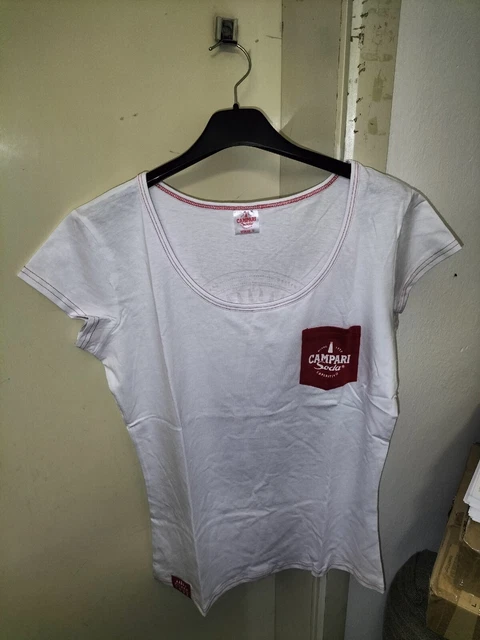 T-Shirt Maniche Corte Donna Pubblicitaria Aperitivo Campari Soda Milano Taglia M