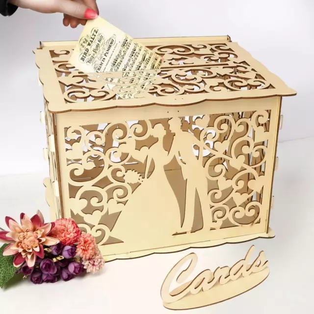 DIY Hollow Wooden Greeting Card Box Wedding Reception Supplies (JMO1368)