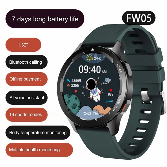 BT Smart Watch Sports Smartwatch Temperature Heart Rate Blood Oxygen Detection~