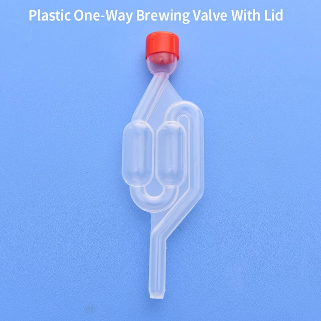 WINE FERMENTATION AIRLOCK Valve Plastic OneWay Exhaust Seal Beer