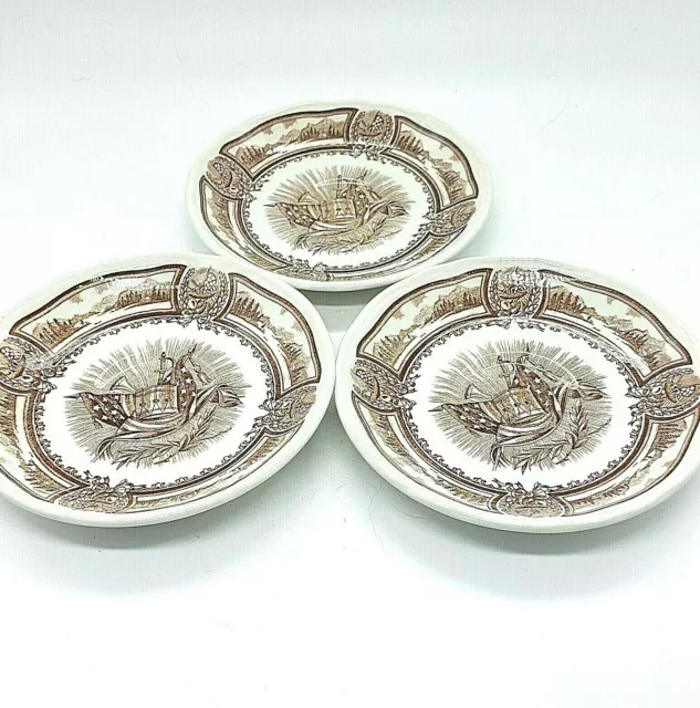 Vintage J & G Meakin Americana Style House Ironstone Coffee/Tea Saucer Lot of 3