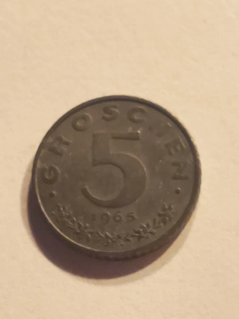 Austria 1965 5 Groschen Coin KM#2875 2
