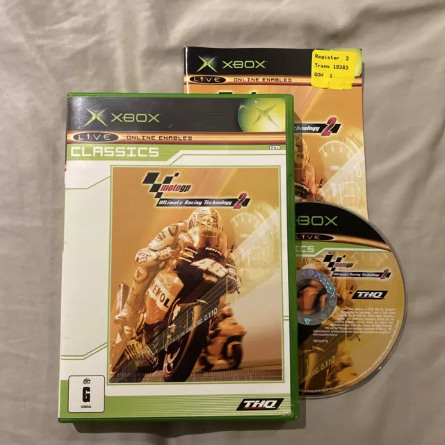 Motogp Ultimate Racing Technology 2 Xbox Original Game + Manual • OG Xbox Games
