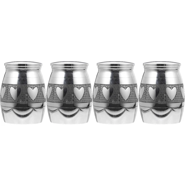4 PIEZAS Mini tanque de cremación para mascota urna bolsa animal Cino Cinerary ataúd