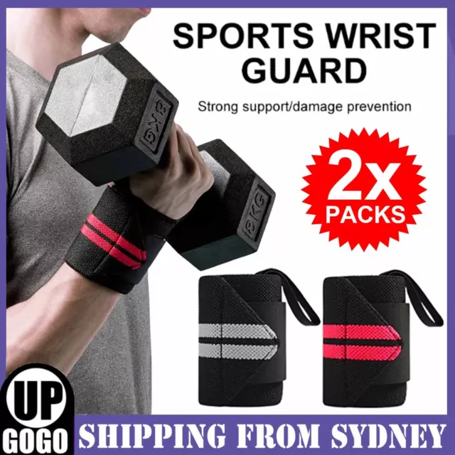 Weight Lifting Gym Training Wrist Support Straps Wraps Muscle Bodybuilding