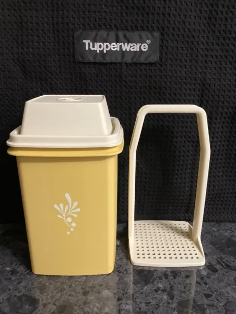 TUPPERWARE Pick-a-Deli Beetroot Pineapple Container with Strainer HARVEST GOLD
