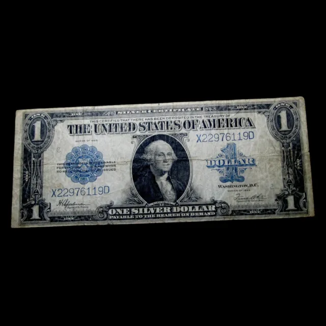 1923 $1 One Dollar Large Size Silver Certificate Currency Note  -- #205