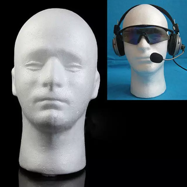 Practical Foam Male Female Mannequin Head Wigs Glasses Hat Display