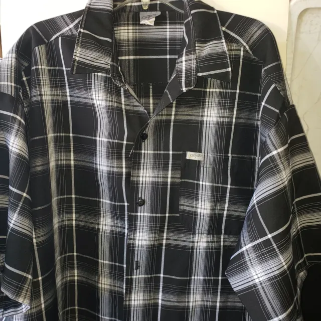 Caltop Old School Flannel Veterano Short Sleeved Shirt Plaid 5Xl Gangster